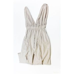 NEW Zara Cotton Blend Ruched Strap Long Maxi Dress